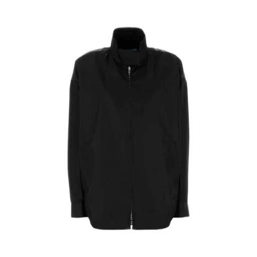 Prada Triangle-Logo Zipped Oversized Jacket