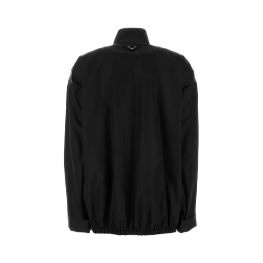 Prada Triangle-Logo Zipped Oversized Jacket