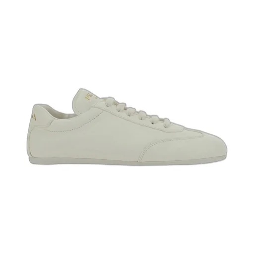 Prada Round-Toe Lace-Up Sneakers
