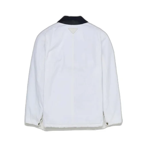 Prada Long-Sleeved Button-Up Distressed Jacket