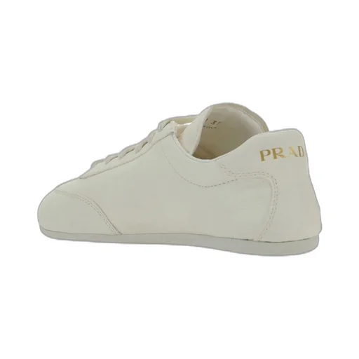 Prada Round-Toe Lace-Up Sneakers