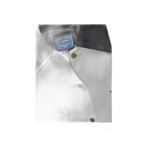 Prada Long-Sleeved Button-Up Distressed Jacket