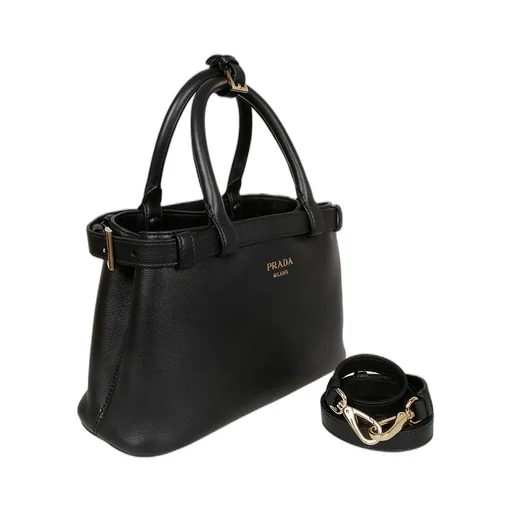 Prada Open-Top Large Belted Handbag