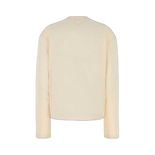 Prada Long-Sleeved Crewneck T-Shirt