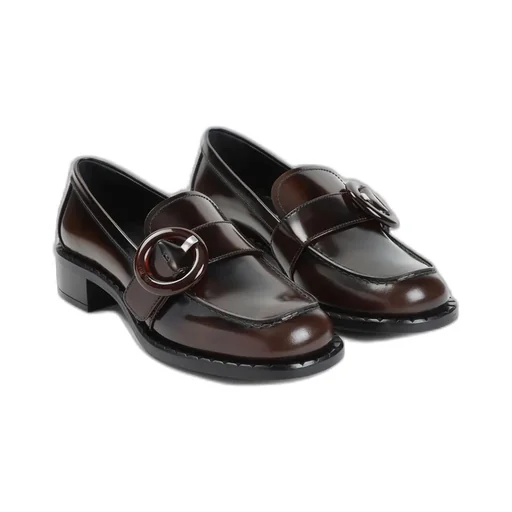 Prada Logo-Engraved Buckled Loafers