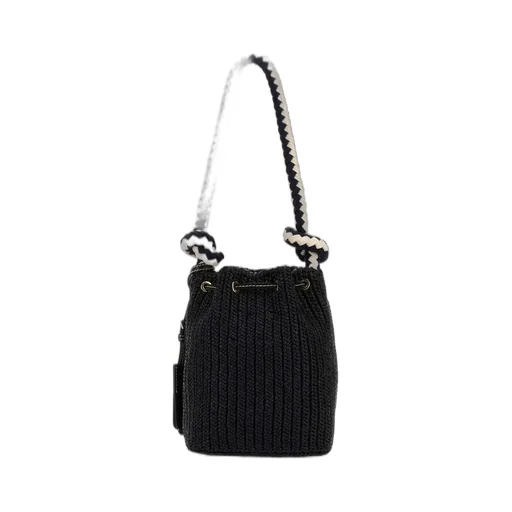 Prada Woven Drawstring Bucket Bag