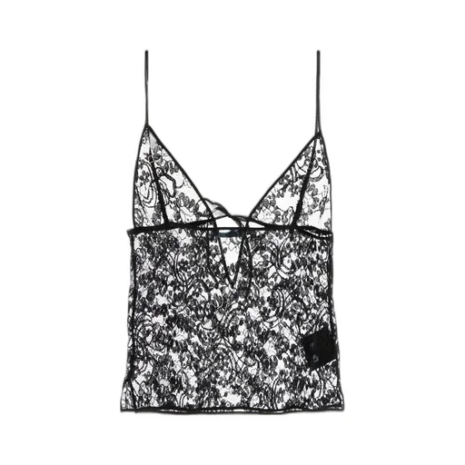 Prada V-Neck Laced Top
