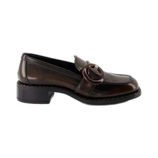 Prada Logo-Engraved Buckled Loafers