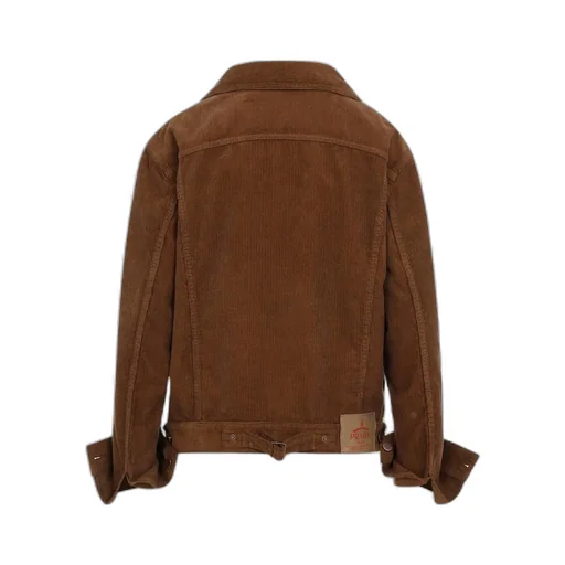 Prada Corduroy Button-Up Blouson Jacket