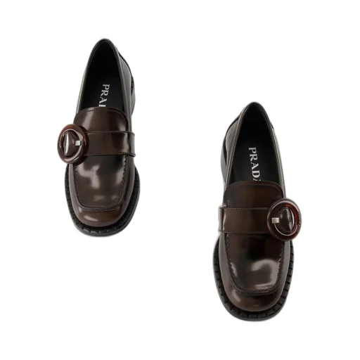 Prada Logo-Engraved Buckled Loafers