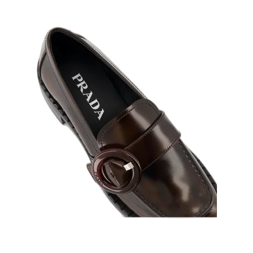 Prada Logo-Engraved Buckled Loafers