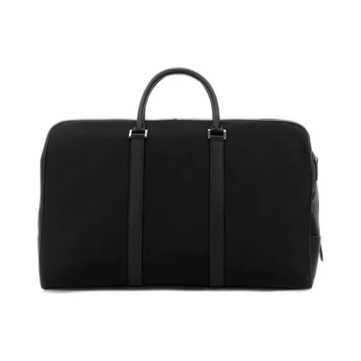 Prada Logo Plaque Zipped Duffle Bag