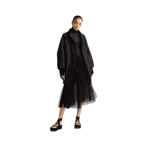 Mid-Length Asymmetric Pleated Skirt