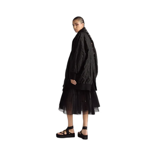 Mid-Length Asymmetric Pleated Skirt
