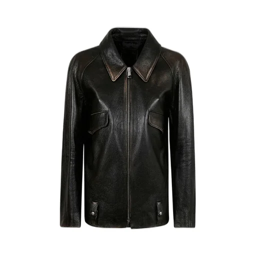 Prada Straight-Point Collared Zip-Up Jacket