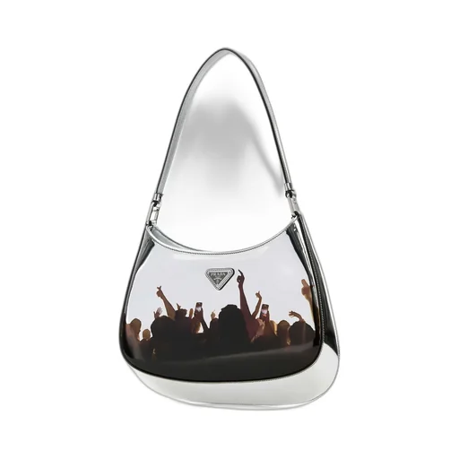 Prada Cleo Triangle-Logo Shoulder Bag