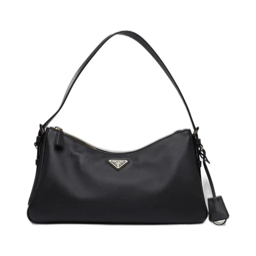 Prada Triangle-Logo Zipped Shoulder Bag