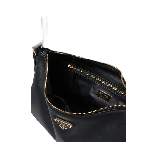 Prada Triangle-Logo Zipped Shoulder Bag