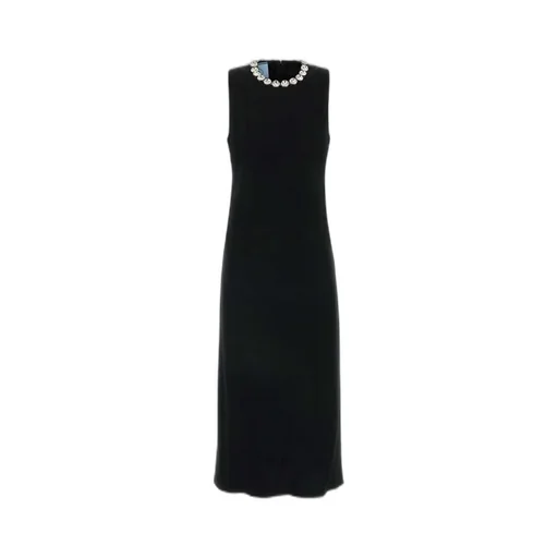 Prada Embellished Sleeveless Midi Dress
