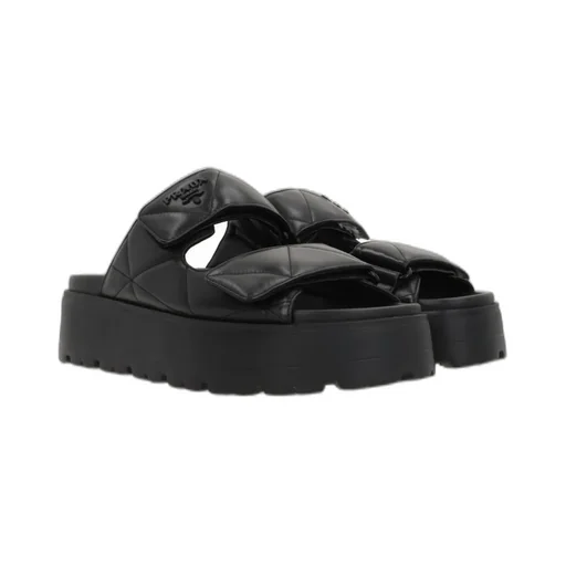 Prada Quilted Slip-On Sandals