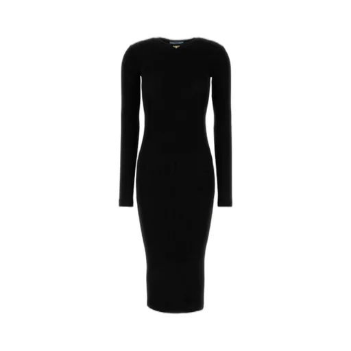 Prada Long-Sleeved Ribbed Midi Dress