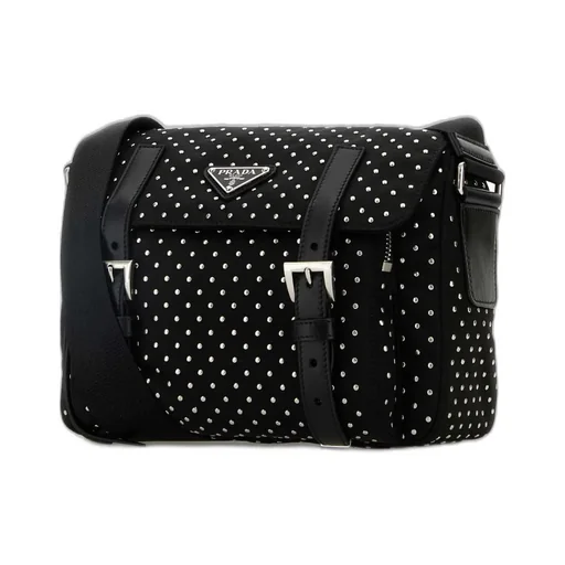 Prada Re-Nylon Studded Shoulder Bag