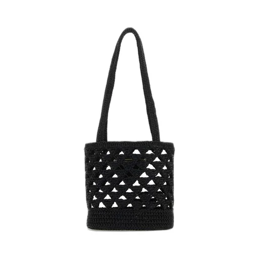 Prada Logo Crochet Tote Bag