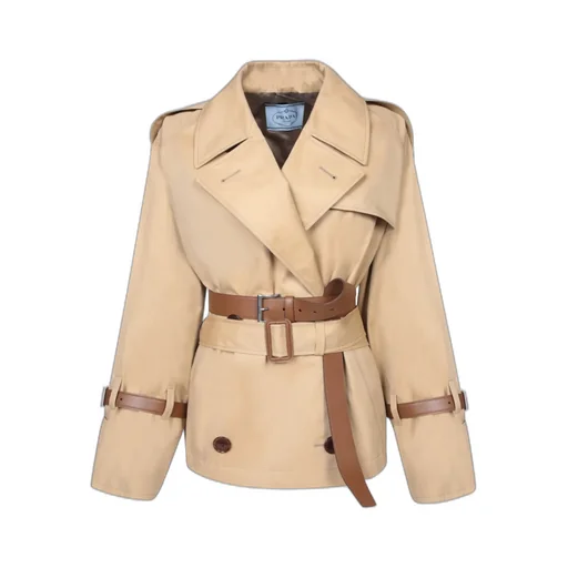 Prada Double-Breasted Belted Trench Jacket