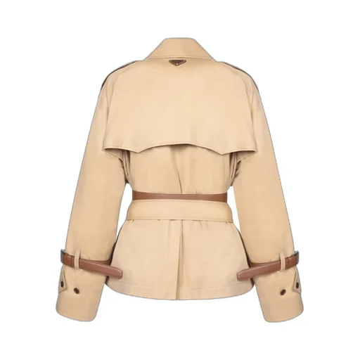 Prada Double-Breasted Belted Trench Jacket