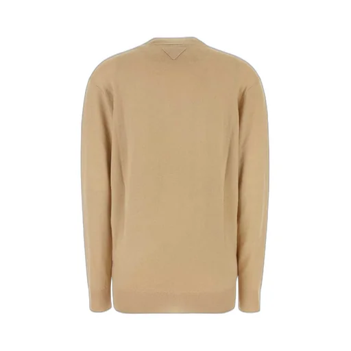 Prada Triangle-Logo V-Neck Cardigan