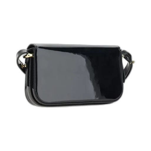 Prada Logo-Plaque Foldover Top Shoulder Bag