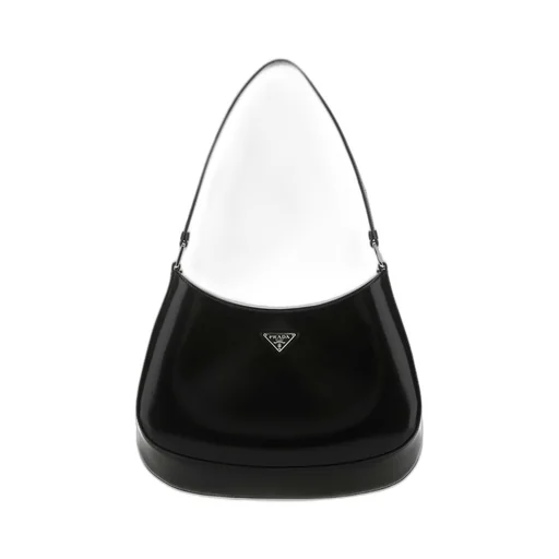 Prada Cleo Logo Plaque Shoulder Bag