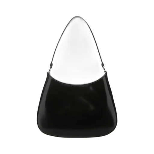 Prada Cleo Logo Plaque Shoulder Bag