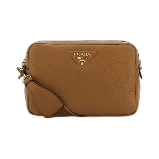 Prada Logo Detailed Zipped Medium Crossbody Bag