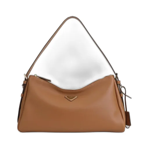 Prada Triangle-Logo Zipped Shoulder Bag