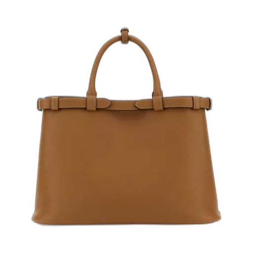 Prada Logo-Stamp Belted Medium Handbag
