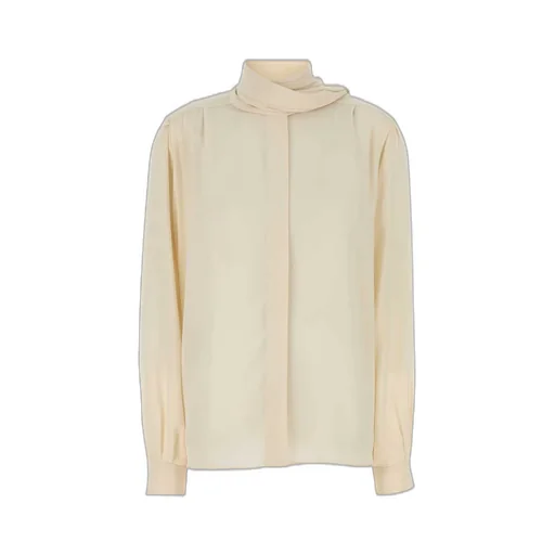 Prada Scarf-Detailed Long-Sleeved Shirt