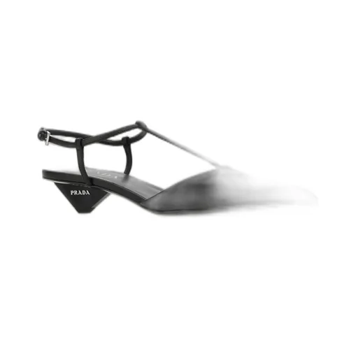 Prada Logo Embossed Pointed-Toe Pumps