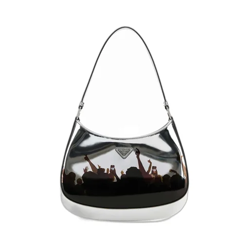 Prada Cleo Triangle-Logo Shoulder Bag