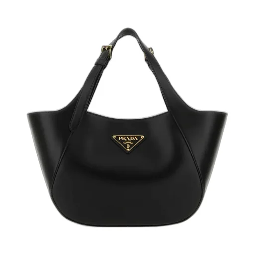 Prada Triangle-Logo Tote Bag