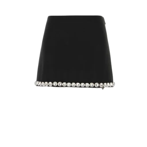 Prada Sablè Crystal Embellishment Mini Skirt