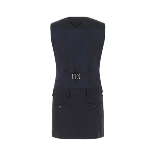 Prada V-Neck Sleeveless Midi Dress