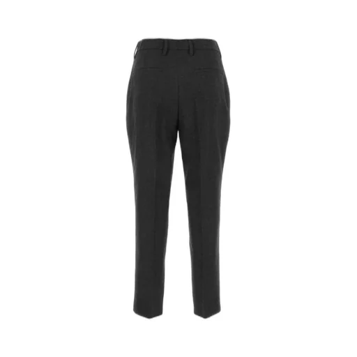 Prada Mid-Rise Zip-Pocket Cropped Trousers