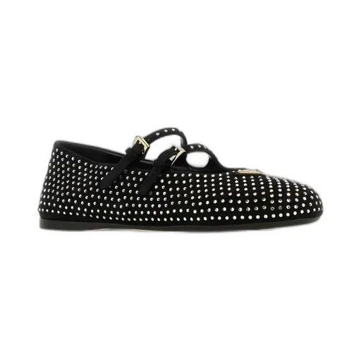 Prada Embellished Buckle Fastened Ballerina Shoes