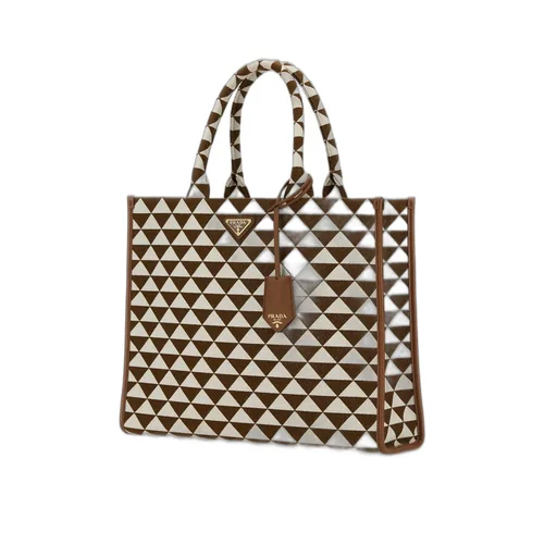 Prada Triangle-Logo Tote Bag