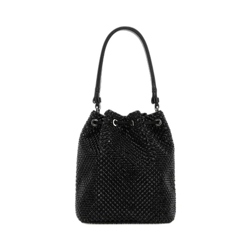 Prada Embellished Ruched Drawstring Bucket Bag