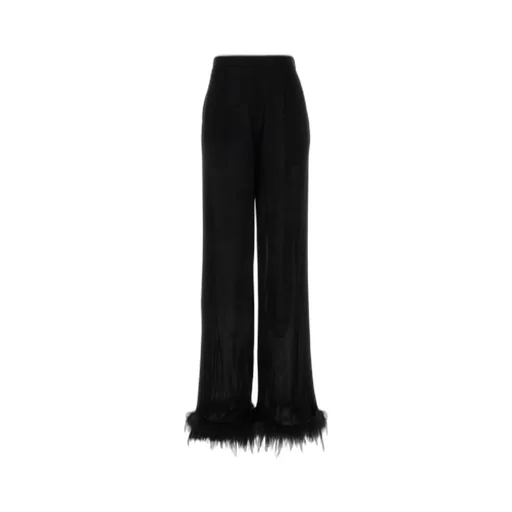 Prada Triangle Logo Wide-Leg Trousers