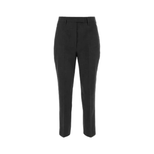 Prada Mid-Rise Zip-Pocket Cropped Trousers