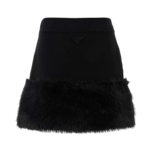 Prada High-Waist A-Line Mini Skirt