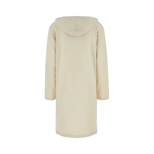 Prada Triangle-Logo Drawstring Hooded Dress